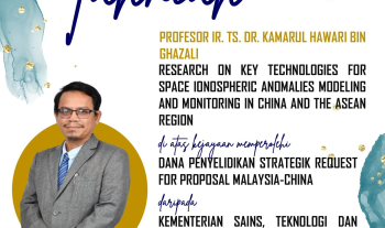 Syabas dan tahniah diucapkan kepada Profesor Ir. Ts. Dr. Kamarul Hawari bin Ghazali